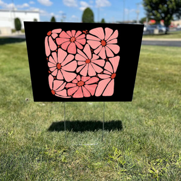 Subtle Fuck Trump Flower - Anti Trump Floral 2025 Yard Sign