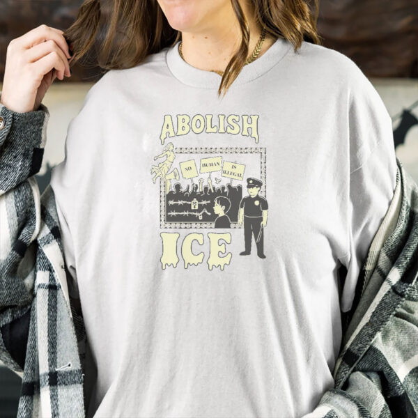 Abolish-ICE-Protest-T-Shirt,-Immigrant-Rights-Shirt,-No-Human-is-illegals