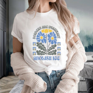 Abolish-ICE-T-Shirt,-Human-Rights-Tee,-Anti-Trump-Floral-Tee,-Social-Justice