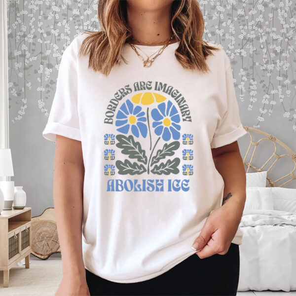 Abolish-ICE-T-Shirt,-Human-Rights-Tee,-Anti-Trump-Floral-Tee,-Social-Justices