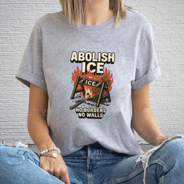 Abolish-ICE-T-Shirt,-No-Human-Is-Illegal-Tee,-Fuck-ICE-T-Shirt