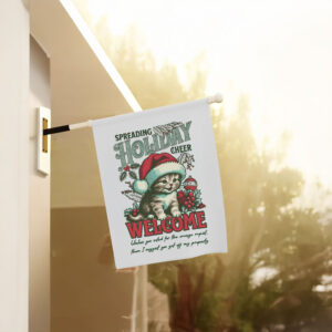 Anti-Trump-Flag,-Cute-Holiday-Cheer-Retro-Cat-Flags