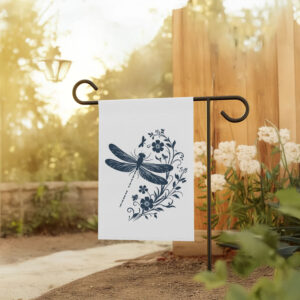 Anti-Trump-Flag,-Flowers-&-Dragonfly-With-Morse-Code-Tail-Flag-us