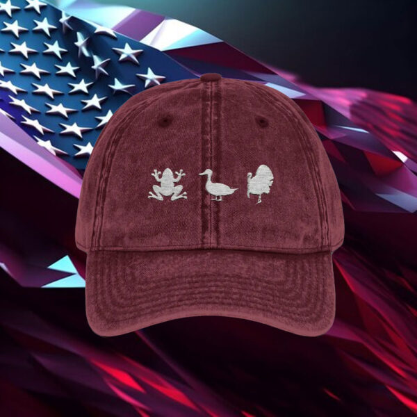 Anti-Trump-Hat,-FDT-Frog-Duck-Turkey-Embroidered-Hat