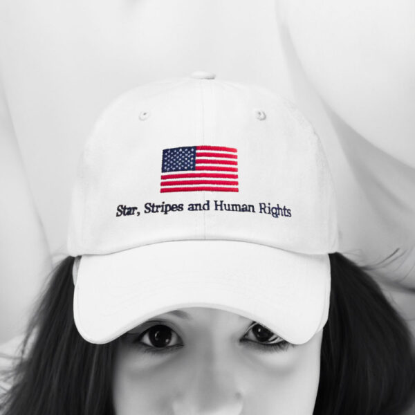 Anti-Trump-Hat,-Star-Stripes-And-Human-Rights-Hat
