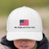 Anti-Trump-Hat,-Star-Stripes-And-Human-Rights-Hats
