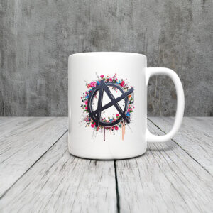 Anti-Trump-Mug,-Grunge-Anarchy-Symbol-Ceramic-Cup