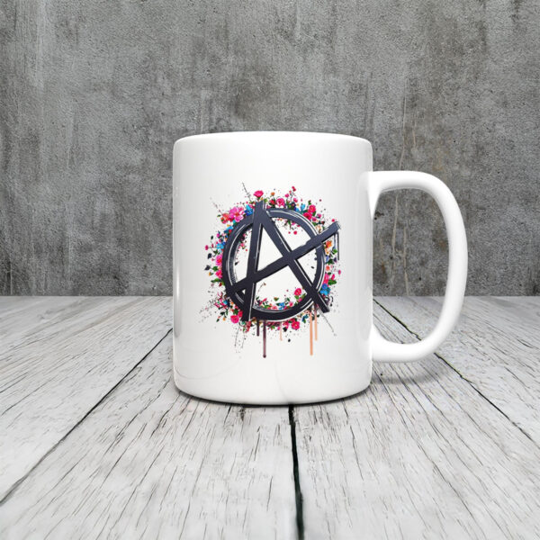 Anti-Trump-Mug,-Grunge-Anarchy-Symbol-Ceramic-Cup