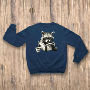 Anti-Trump-Shirt,-Cute-Raccoon-Read-Book-Shirt-us