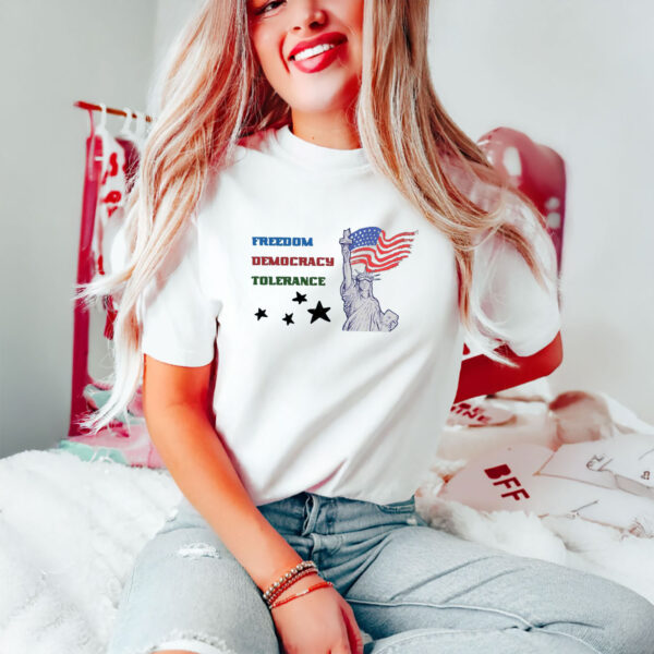 Anti-Trump-Shirt,-Freedom-Democracy-Tolerance-Shirts