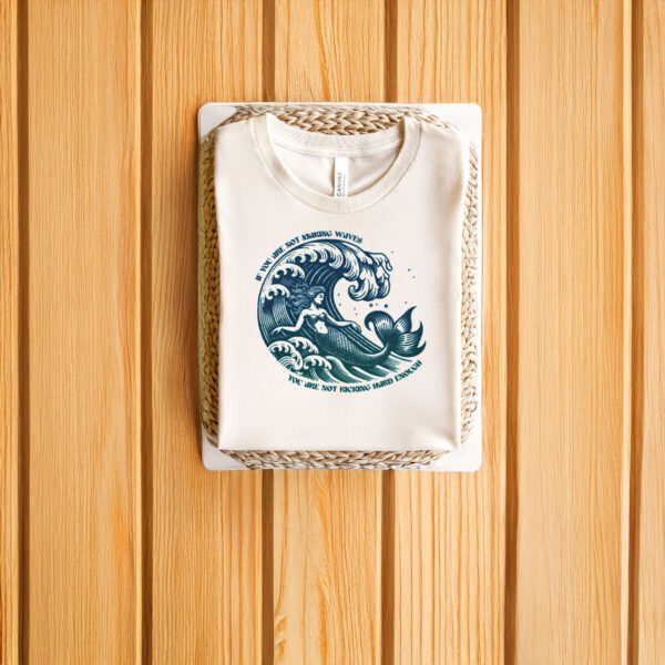 Anti-Trump-Shirt,-Linocut-Mermaid-Make-Waves-Shirt