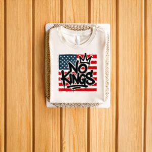 Anti-Trump-Shirt,-No-Kings-Graffiti-Shirt