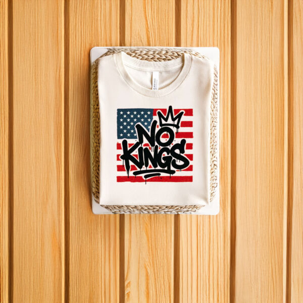 Anti-Trump-Shirt,-No-Kings-Graffiti-Shirt