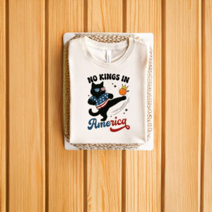Anti-Trump-Shirt,-No-Kings-in-America-Black-Cat-Shirt