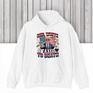Anti-Trump-Shirt,-Red-White-and-Taxed-to-Death-Shirt