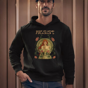 Anti-Trump-Shirt,-Resist-Art-Nouveau-Tee