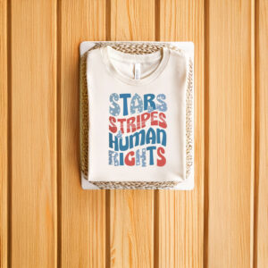 Anti-Trump-Shirt,-Stars-And-Stripes-And-Human-Rights-Shirt-usa