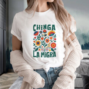 Chinga-La-Migra-T-Shirt,-Abolish-Ice-Protest-Tee,-No-Human-Is-Illegal