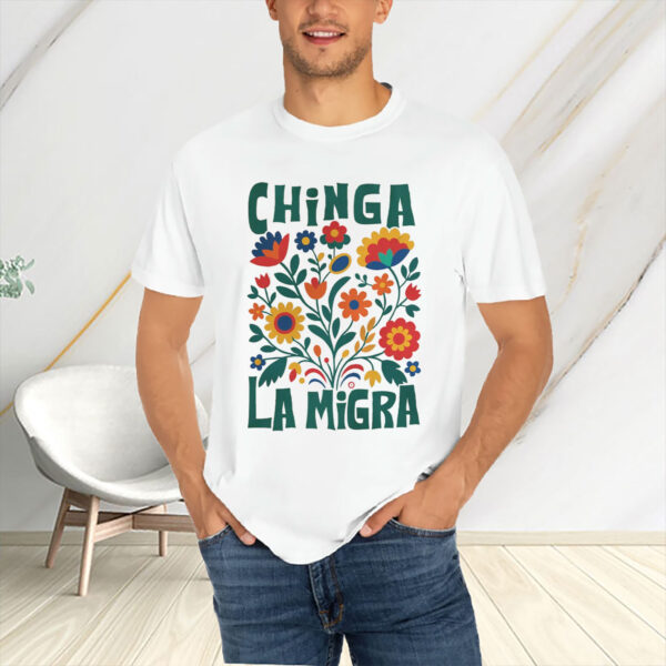 Chinga-La-Migra-T-Shirt,-Abolish-Ice-Protest-Tee,-No-Human-Is-Illegal-us