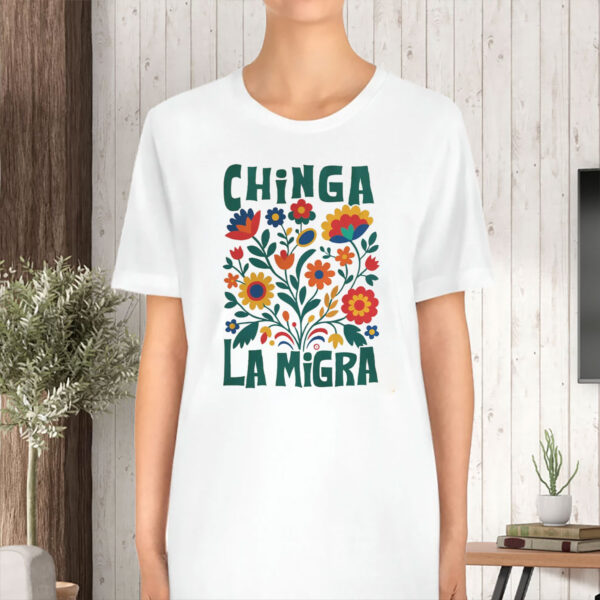 Chinga-La-Migra-T-Shirt,-Abolish-Ice-Protest-Tee,-No-Human-Is-Illegal--usa