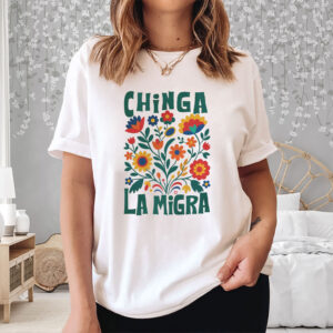 Chinga-La-Migra-T-Shirt,-Abolish-Ice-Protest-Tee,-No-Human-Is-Illegals