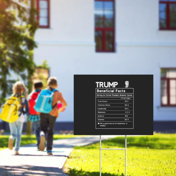 Donald-Trump-Political-Satire-Yard-Sign,-Trump-Nutrition-Label-Sign,-Funny-President-Gift