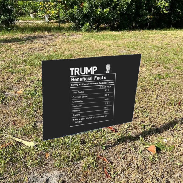Donald-Trump-Political-Satire-Yard-Sign,-Trump-Nutrition-Label-Sign,-Funny-President-Gifts