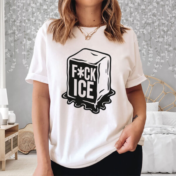 FCK-ICE-T-Shirt,-Melting-Ice-Cube-Tee-Abolish-ice-Protests