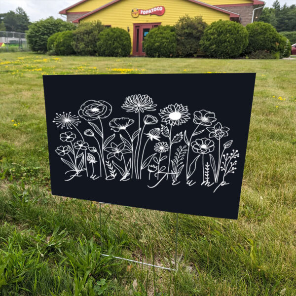 Floral-Protest-Yard-Sign,-Fuck-Trump-Sign,-Hands-Off-Sign,-Resist-Yard-Sign,-Anti-Racism-Signs
