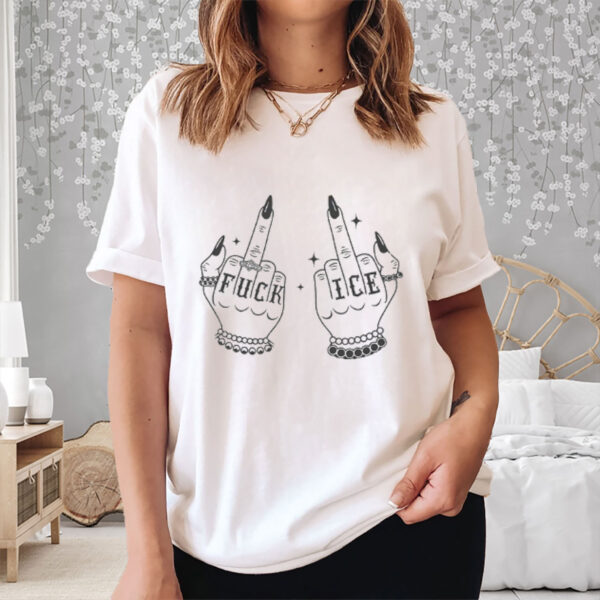 Fuck-Ice-Middle-Fingers-T-Shirt,-Anti-Ice-Tee,-Chinga-La-Migra,-No-Human-Is-Illegal-usa