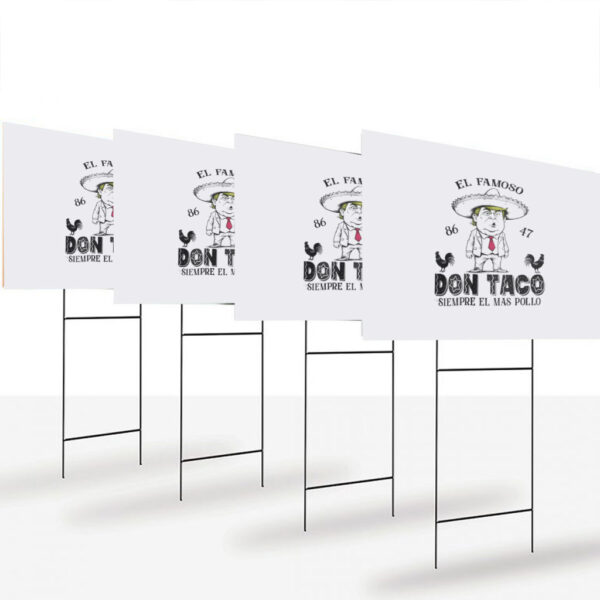 Funny-Anti-Trump-Taco-Yard-Sign,-8647-Trump-Always-Chickens-Out,-Not-So-Subtle-Political-Protest-Sign