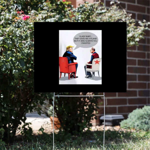 Funny-Donald-Trump-Vladimir-Putin-Qatar-Plane-Political-Satire-Yard-Sign-for-Men-Fathers-Day-Gift-Politics-Humor-Anti-Trump-Democracy-Sign-usa