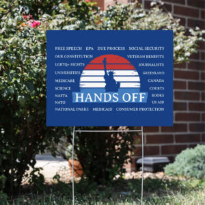 Hands-Off-Protest-Poster-Sign,-Anti-Trump-Anti-Maga-Resistance,-Social-Security-Medicare-usa