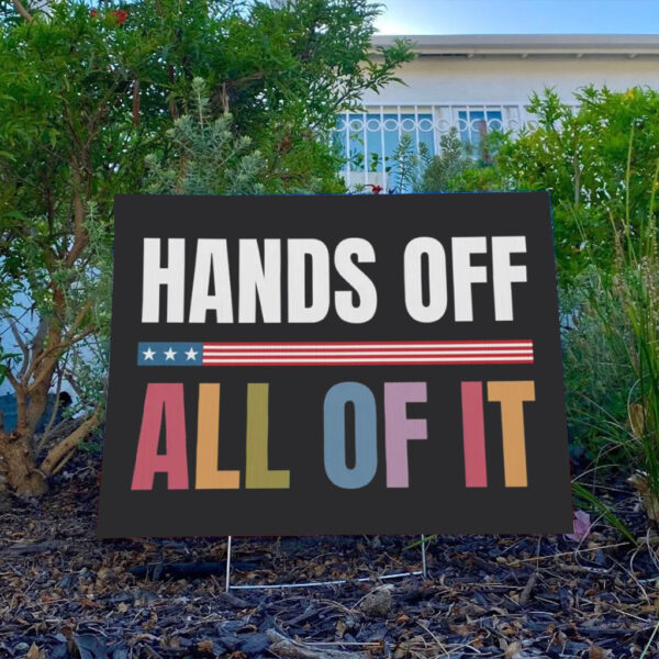 Hands-Off-Protest-Sign,-Save-Democracy-Equal-Rights,-Resist-Fascism,-Anti-Trump-Sign-usa