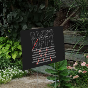 Hands-Off-Protest-Yard-Sign,-Blood-on-Their-Hands-Version,-Public-Awareness-April-5-Solidarity-Sign-us