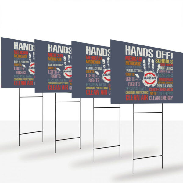 Hands-Off-Yard-Sign,-Hands-Off-Rally,-Hands-Off-Protest-Sign,-Political-Activism-Sign,-Resist-Sign