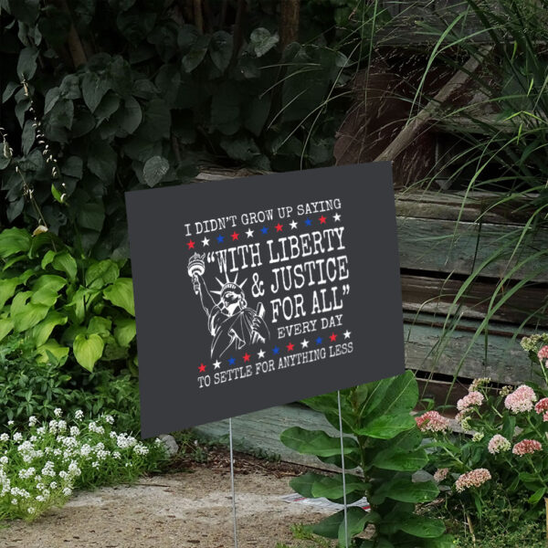 Liberty-and-Justice-For-All-Yard-Sign,-4th-of-July-Equality-Sign-Resist-DEI-Sign-Pledge-us