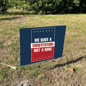 No-Kings-In-America-Foam-Board-Protest-Yard-Sign,-Anti-Trump-Resistance,-Resist-Fascism-Protest-Posters