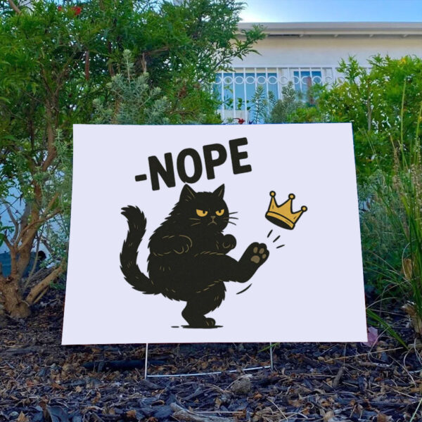 No-Kings-in-America-Black-Cat-Yard-Sign,-No-Kings-Sign,-Funny-Political-Meme-Yard-Sign,-Patriotic-Sign,-Lady-Liberty-Sign-USA