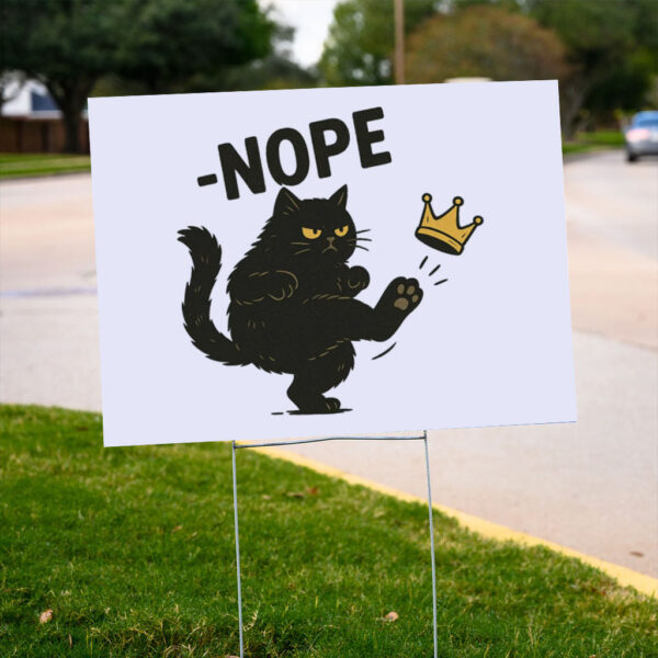 No-Kings-in-America-Black-Cat-Yard-Sign,-No-Kings-Sign,-Funny-Political-Meme-Yard-Sign,-Patriotic-Sign,-Lady-Liberty-Sign-us