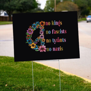 No-Kings-in-America-Yard-Sign,-Political-Statement,-Anti-MAGA,-Resist-Sign-us