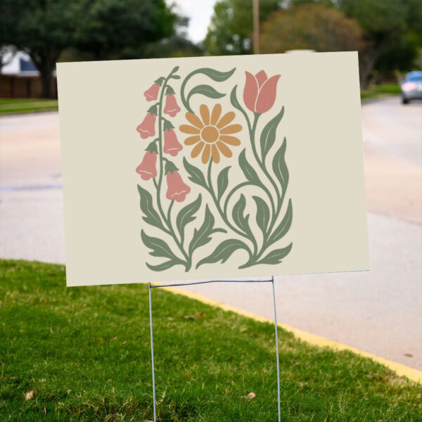 No-Words-Subtle-Anti-Trump-Garden-Yarg-Sign,-Garden-Sign-Foxglove-Daisy-Tulip-Yard-Sign-us