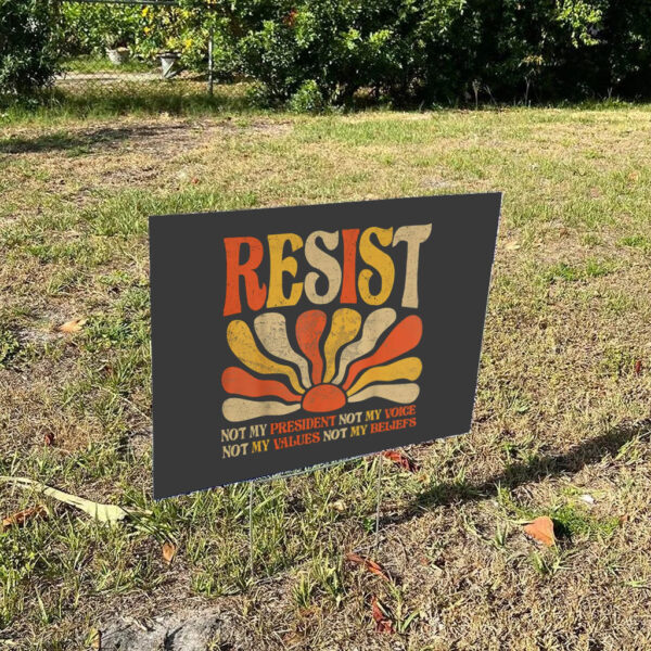 Political-Protest-Yard-Sign,-Pro-Democracy-Sign,-Vote-Him-Out-Sign,-Activist-Statement-Signs