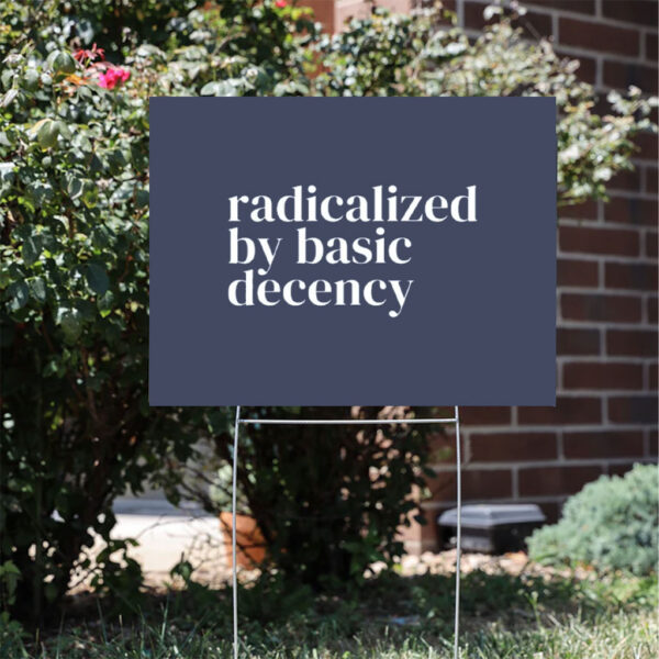 Social-Justice-Activist-Yard-Sign,-Anti-Trump-Sign,-Liberal-Accessory,-Leftist,-Basic-Decency,-Never-Trump-usa